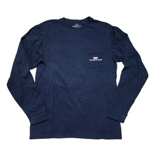 Vineyard Vines Men's Navy Blue Long Sleeve Shirt